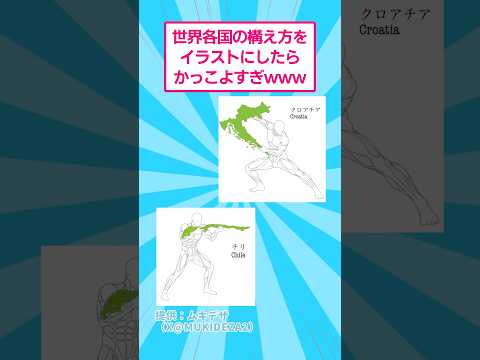 世界各国の構え方をイラストにしたらカッコよすぎたwww おもしろ アート サムネイル