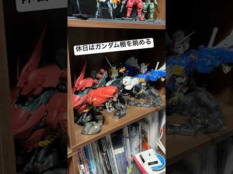 休日はガンダム棚を眺める😊サザビー、νガンダム、GP01Fbの胸像フォルマニア大好き❤ #gundam #gunpla… サムネイル