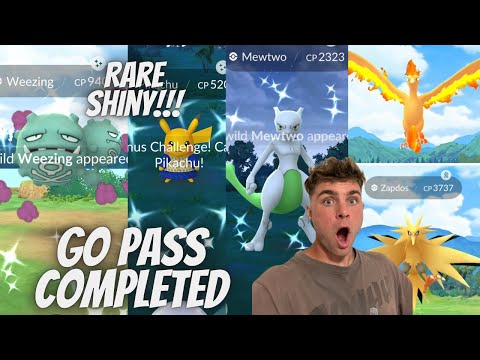 ✨MEWTWO CAUGHT! NEW Go Pass COMPLETED, RARE SHINY Pikachu a… サムネイル