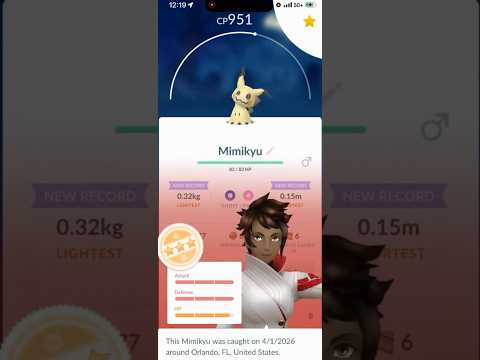 I ALMOST GOT A HUNDO MIMIKYU IN POKEMON GO!!! shorts pokemon サムネイル