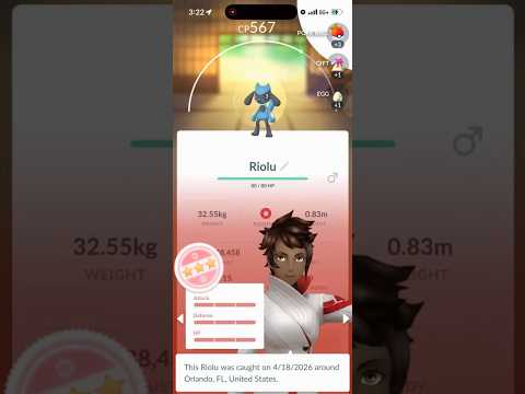💯100 IV RIOLU HATCHED IN POKEMON GO!!!💯 shorts pokemon サムネイル