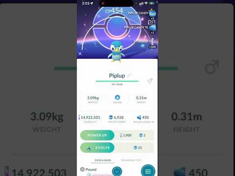 ✨NEW Shiny Background Piplup CAUGHT In Pokemon Go!✨ shorts… サムネイル