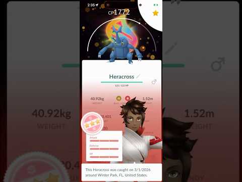 💯I Caught a 100 IV BACKGROUND HERACROSS In Pokemon Go!💯 sho… サムネイル