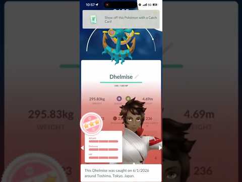 💯WOW! 100 IV Dhelmise CAUGHT in Japan For GO FEST in Pokemo… サムネイル