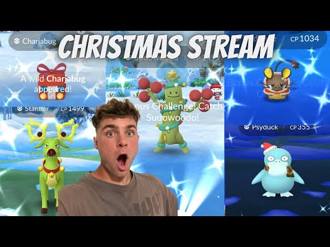 ✨CHRISTMAS STREAM!!! Shiny Costume Sudowoodo, Dedenne & Pic…