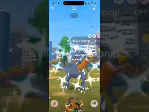 ✨Shiny MIGHTY Garchomp CAUGHT In Pokemon Go!✨ shorts pokemon