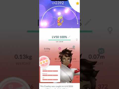 💯RARE 100 IV Comfey CAUGHT and MAXED to Level 50 in Pokemon… サムネイル