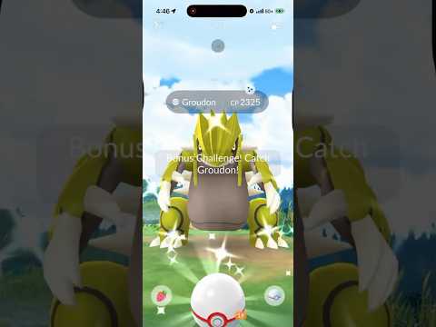 ✨Shiny Groudon CAUGHT In Pokemon Go!✨ shorts pokemon サムネイル