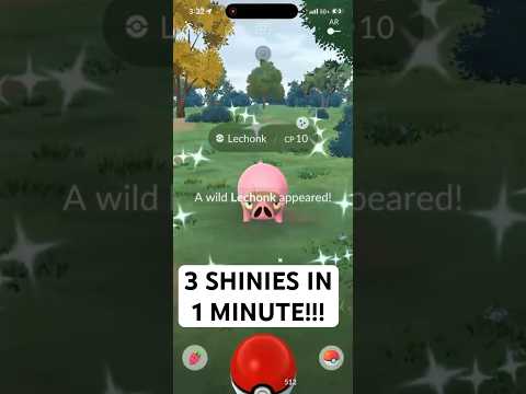✨I Caught 3 SHINY Pokemon in 1 MINUTE in Pokemon Go!✨ short… サムネイル