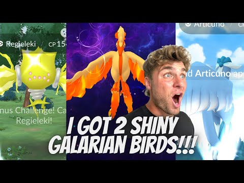 ✨I GOT 2 SHINY GALARIAN BIRDS IN THE SAME DAY IN POKEMON GO… サムネイル
