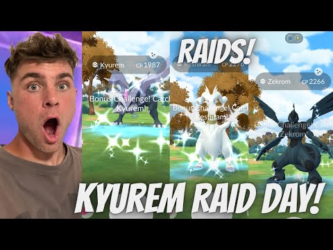 ✨I ALMOST GOT A SHUNDO On Kyurem Raid Day in Pokemon Go!✨ サムネイル