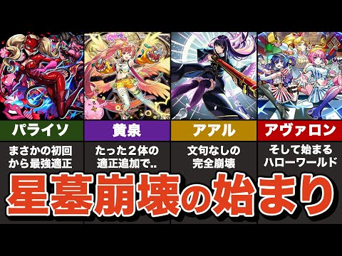 【実装から半年】崩壊しつつある破界の星墓について、初回環境と現環境を比較してみた【モンスト】【ゆっくり解説】 サムネイル