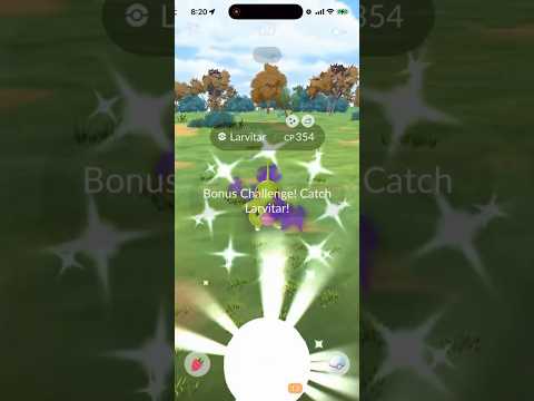 ✨Shiny Shadow Larvitar CAUGHT in Pokemon Go!✨ shorts pokemon サムネイル