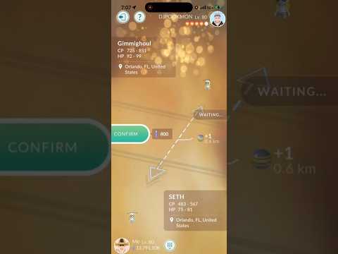 ✨Shiny Gimmighoul LUCKY TRADE In Pokemon Go!✨ shorts pokemon サムネイル