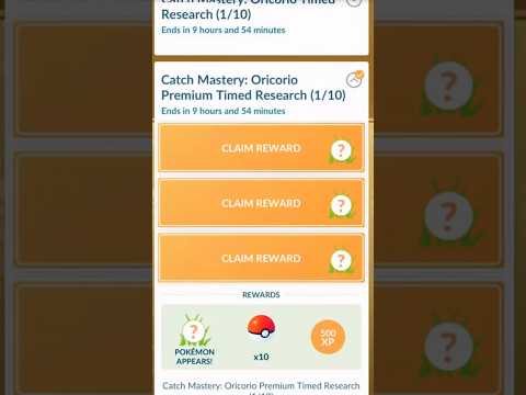 ✨Catch Mastery Oricorio PREMIUM Timed Research COMPLETED An… サムネイル
