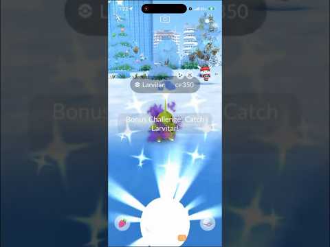 ✨Shiny Shadow Larvitar CAUGHT in Pokemon Go!✨ #shorts #poke…
