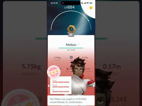 💯100 IV Meltan CAUGHT In Pokemon Go!💯 shorts pokemon サムネイル