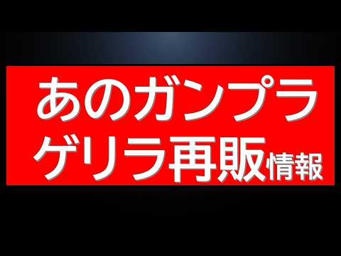 あのガンプラゲリラ再販　RG2種も久々に サムネイル