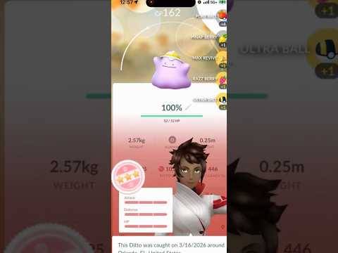 💯LEVEL 50 HUNDO COSTUME DITTO In Pokemon Go!💯 shorts pokemon サムネイル