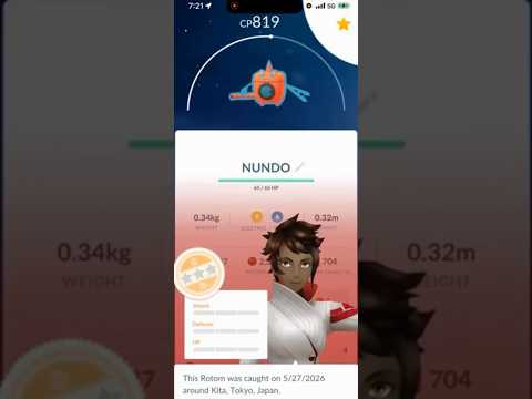 0️⃣NUNDO ROTOM CAUGHT IN POKEMON GO!!!0️⃣  shorts pokemon サムネイル