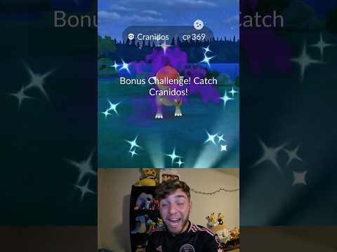 ✨RARE Shiny Shadow Cranidos CAUGHT In Pokemon Go!✨ shorts p… サムネイル