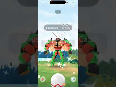 ✨Shiny Buzzwole CAUGHT in Pokemon Go!✨ shorts pokemon サムネイル