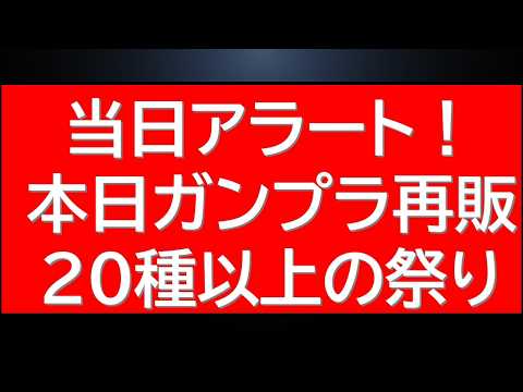当日アラート号！本日ガンプラ再販20種近く有！あの商品が一気に市場に補充・・！？最新ガンプラ情報も サムネイル