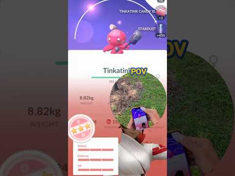 💯100 IV TINKATINK CAUGHT IN POKEMON GO!!!💯 shorts pokemon サムネイル