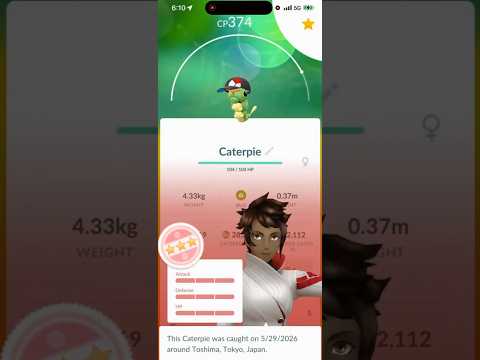 💯100 IV COSTUME CATERPIE CAUGHT AT POKEMON GO FEST!!!💯 shor… サムネイル
