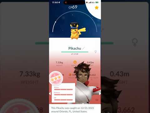 💯100 IV COSTUME Pikachu CAUGHT In Pokemon Go!💯 shorts pokem… サムネイル
