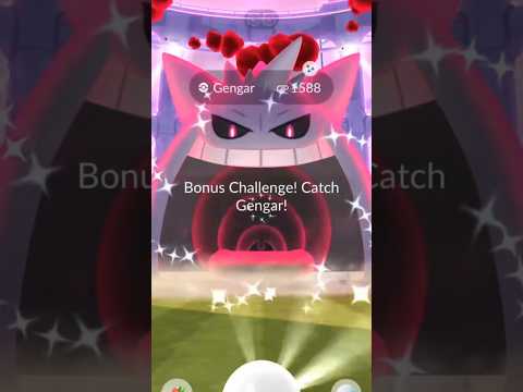 ✨Shiny GMAX Gengar CAUGHT In Pokemon Go!✨ shorts pokemon サムネイル
