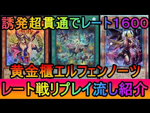 【超貫通】使ったらスムーズにレート1600到達！黄金櫃エルフェンノーツレート戦リプレイ紹介【遊戯王マスターデュエル】 サムネイル
