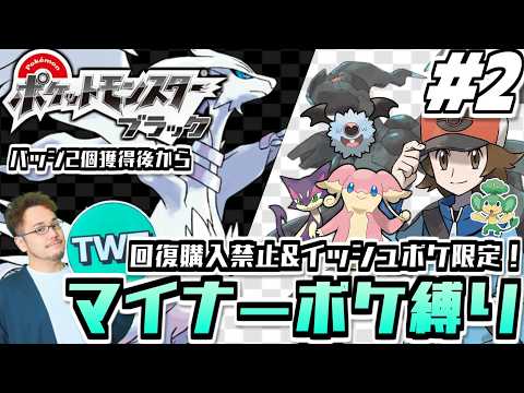 【ポケモンBW マイナーポケ縛り】回復購入禁止＆イッシュポケ限定！マイナーポケモン縛りでポケットモンスター ブラックを… サムネイル