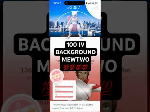 💯100 IV BACKGROUND MEWTWO CAUGHT DURING POKEMON GO FEST!!!💯… サムネイル