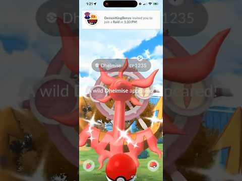 ✨NEW Shiny Dhelmise CAUGHT In Pokemon Go!✨ shorts pokemon サムネイル