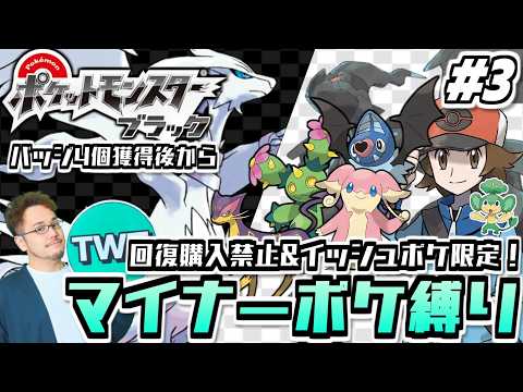 【ポケモンBW マイナーポケ縛り】回復購入禁止＆イッシュポケ限定！マイナーポケモン縛りでポケットモンスター ブラックを… サムネイル