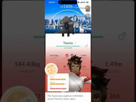 ✨Shiny BACKGROUND Tauros CAUGHT in Pokemon Go!✨ shorts poke… サムネイル