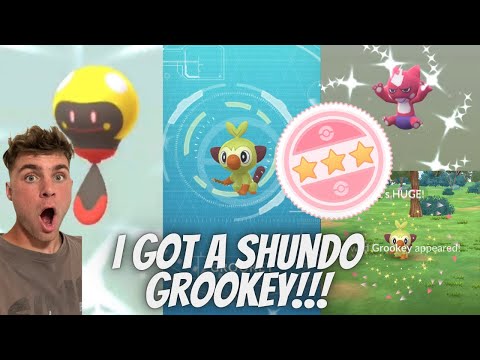 ✨💯I Caught a SHUNDO GROOKEY In Pokemon Go!💯✨ サムネイル