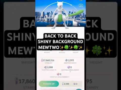 ✨I GOT BACK TO BACK SHINY BACKGROUND MEWTWO IN POKEMON GO!!… サムネイル