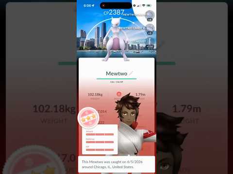 💯100 IV BACKGROUND MEWTWO CAUGHT IN POKEMON GO!!!💯 shorts p… サムネイル