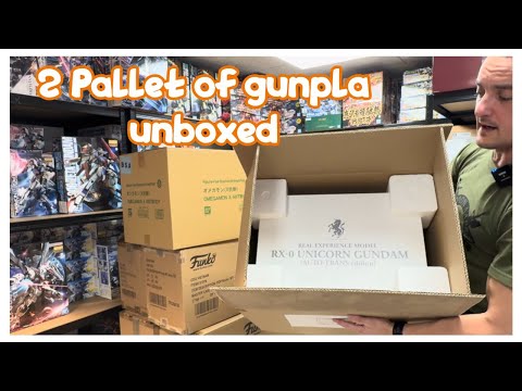 2 Gunpla pallet unboxed. The Unicorn Bust! Oh my.