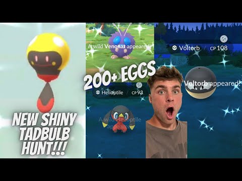 ✨I Hatched 200 EGGS To Find the NEW Shiny Tadbulb In Pokemo…
