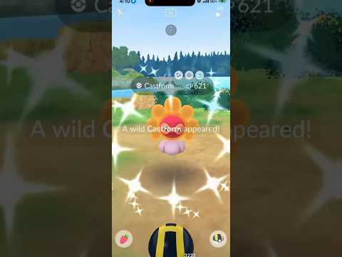 ✨Shiny Sunny Castform CAUGHT In Pokemon Go!✨ pokemon shorts サムネイル