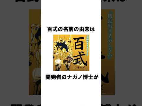 ガンダム「百式」の雑学  gundam ガンダム 百式 雑学 Ζガンダム サムネイル