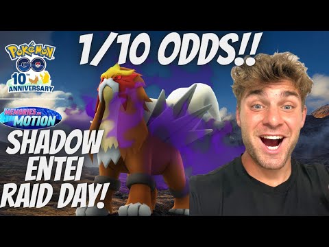 ✨1/10 SHINY ODDS SHADOW ENTEI RAID DAY LIVE In Pokemon Go!✨ サムネイル