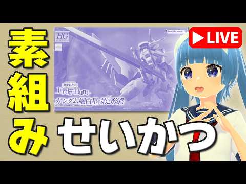 【素組みライブ】謎のガンプラは「HG 1/144 ガンダム端白星 第2形態」でした！ サムネイル