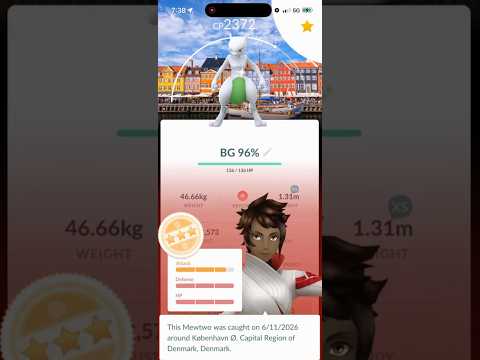 ✨SHINY COPENHAGEN BACKGROUND Mewtwo CAUGHT In Pokemon Go!✨… サムネイル