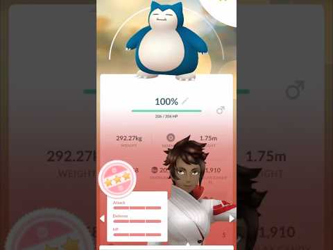 💯100 IV Snorlax CAUGHT in Pokemon Go!💯 shorts pokemon サムネイル