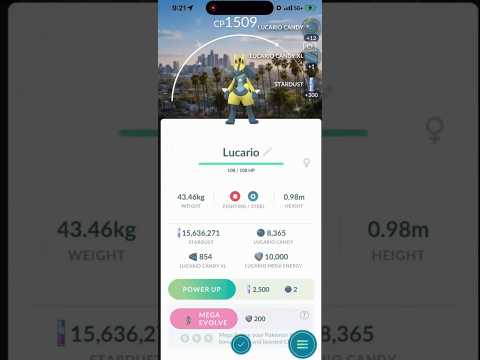 ✨Shiny RARE BACKGROUND Lucario In Pokemon Go!✨ shorts pokem… サムネイル