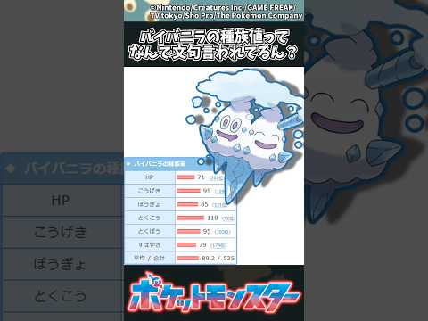 【ポケモン】バイバニラの種族値ってなんで文句言われてるん？ ポケモン 反応集 サムネイル